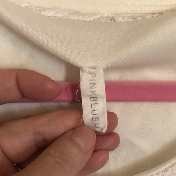 Pink Blush Maternity tunic beautiful white lace - Picture 2 of 5